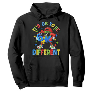 Six Seven Autism Awareness Hoodie It Is Ok To Be Different 67 Meme Puzzle TS11 Black Print Your Wear