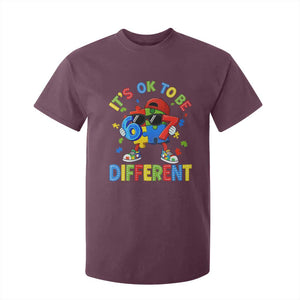 Six Seven Autism Awareness T Shirt For Kid It Is Ok To Be Different 67 Meme Puzzle TS11 Maroon Print Your Wear