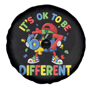 Six Seven Autism Awareness Spare Tire Cover It Is Ok To Be Different 67 Meme Puzzle TS11 Print Your Wear