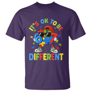 Six Seven Autism Awareness T Shirt It Is Ok To Be Different 67 Meme Puzzle TS11 Purple Print Your Wear