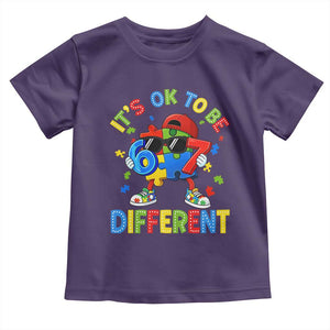 Six Seven Autism Awareness Toddler T Shirt It Is Ok To Be Different 67 Meme Puzzle TS11 Purple Print Your Wear