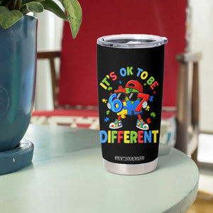Six Seven Autism Awareness Tumbler Cup It Is Ok To Be Different 67 Meme Puzzle TS11 Print Your Wear