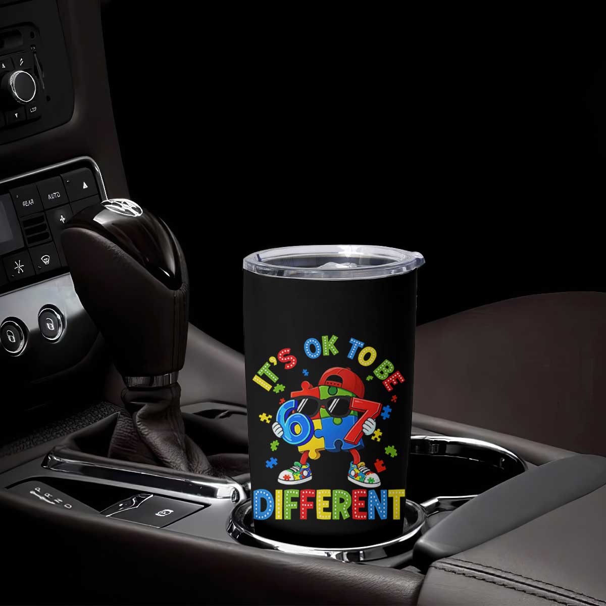 Six Seven Autism Awareness Tumbler Cup It Is Ok To Be Different 67 Meme Puzzle TS11 Print Your Wear