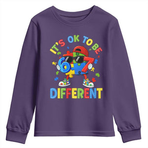 Six Seven Autism Awareness Youth Sweatshirt It Is Ok To Be Different 67 Meme Puzzle TS11 Purple Print Your Wear