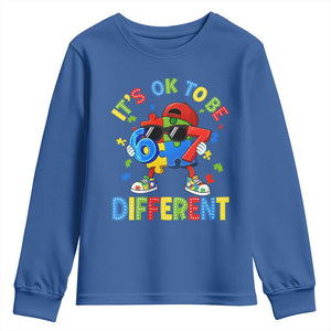 Six Seven Autism Awareness Youth Sweatshirt It Is Ok To Be Different 67 Meme Puzzle TS11 Royal Blue Print Your Wear