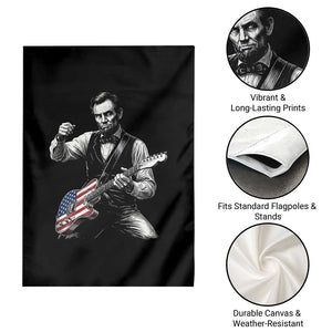 Abraham Lincoln Playing Guitar Vintage American Flag Garden Flag TS11 Print Your Wear