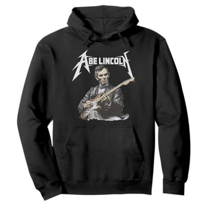 Abe Lincoln Playing Electric Guitar Rocker Hoodie TS11 Black Print Your Wear