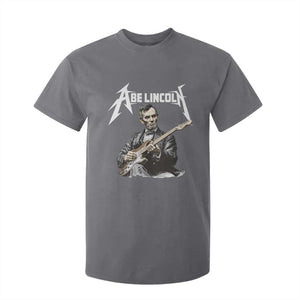 Abe Lincoln Playing Electric Guitar Rocker T Shirt For Kid TS11 Charcoal Print Your Wear