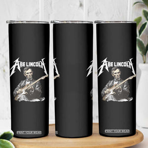 Abe Lincoln Playing Electric Guitar Rocker Skinny Tumbler TS11 Print Your Wear