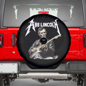 Abe Lincoln Playing Electric Guitar Rocker Spare Tire Cover TS11 Black Print Your Wear
