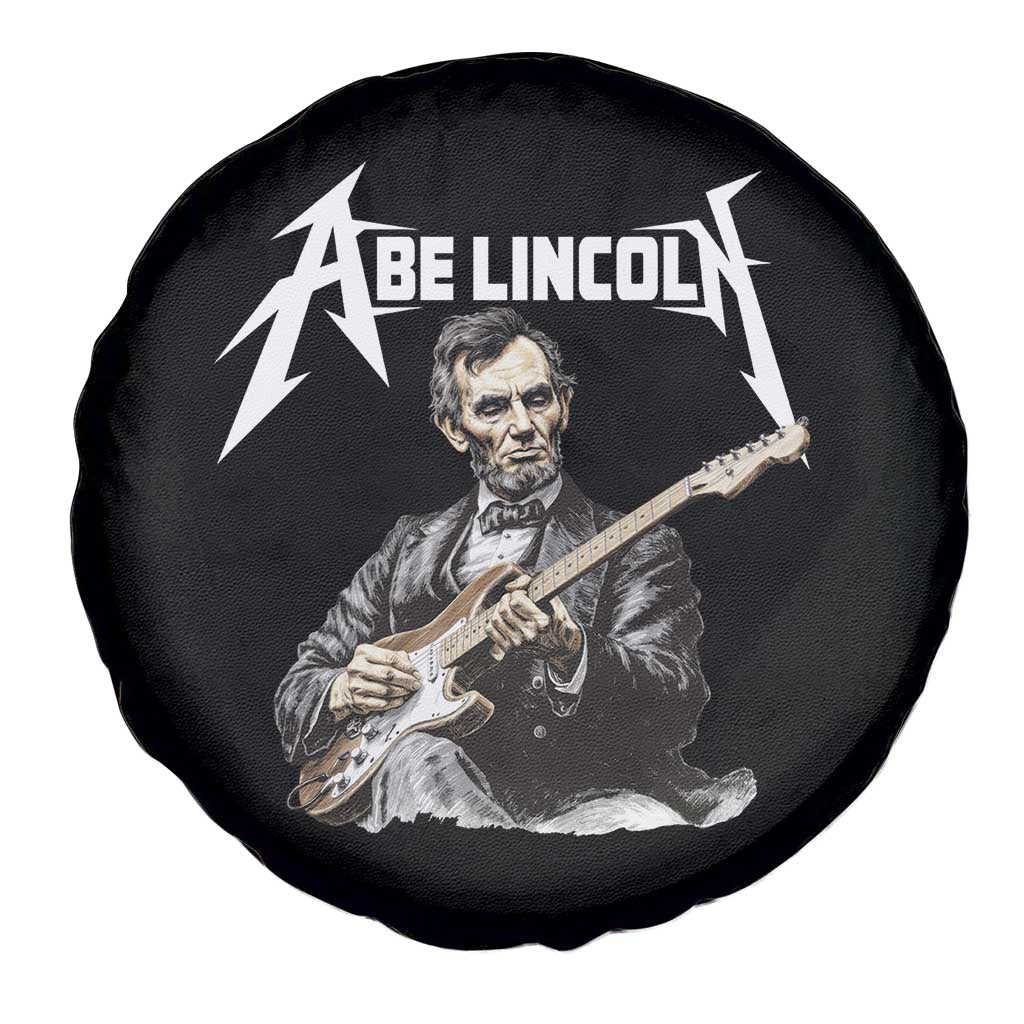 Abe Lincoln Playing Electric Guitar Rocker Spare Tire Cover TS11 Print Your Wear