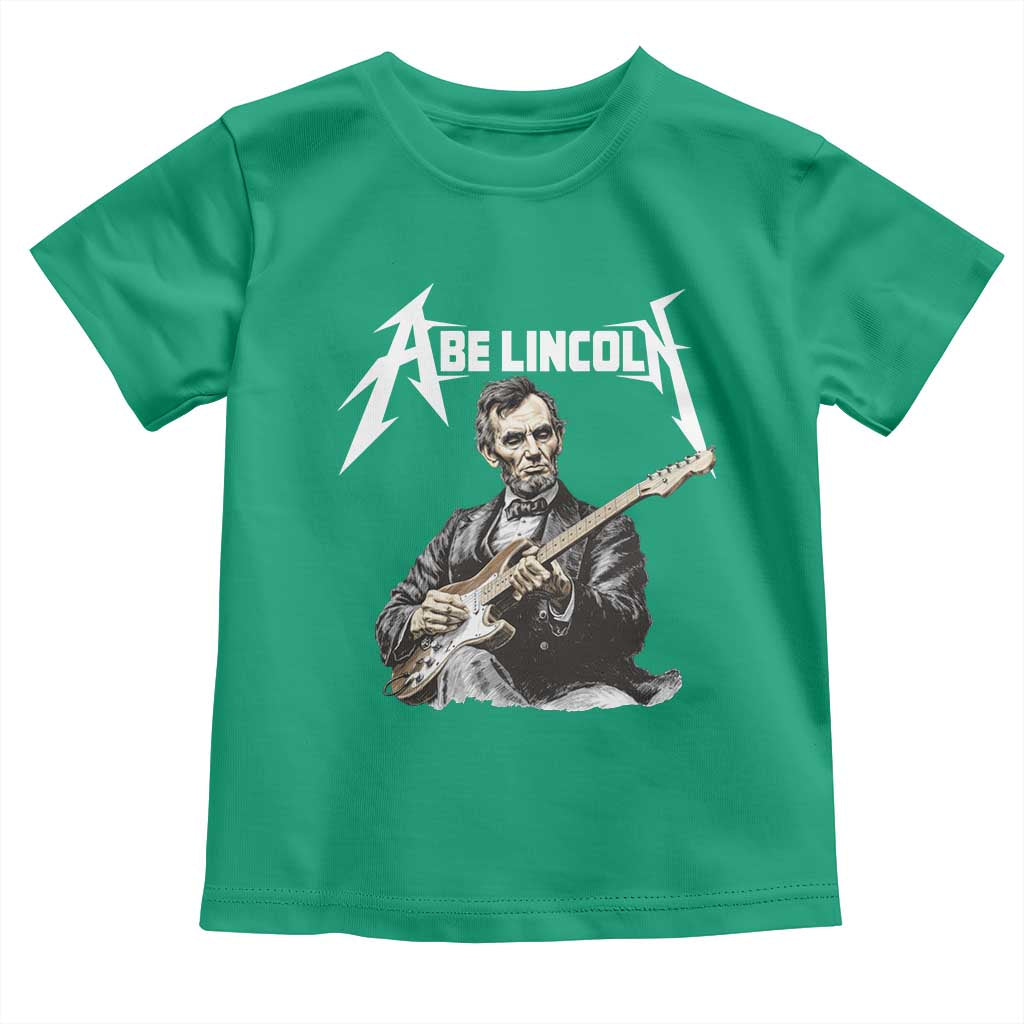 Abe Lincoln Playing Electric Guitar Rocker Toddler T Shirt TS11 Irish Green Print Your Wear