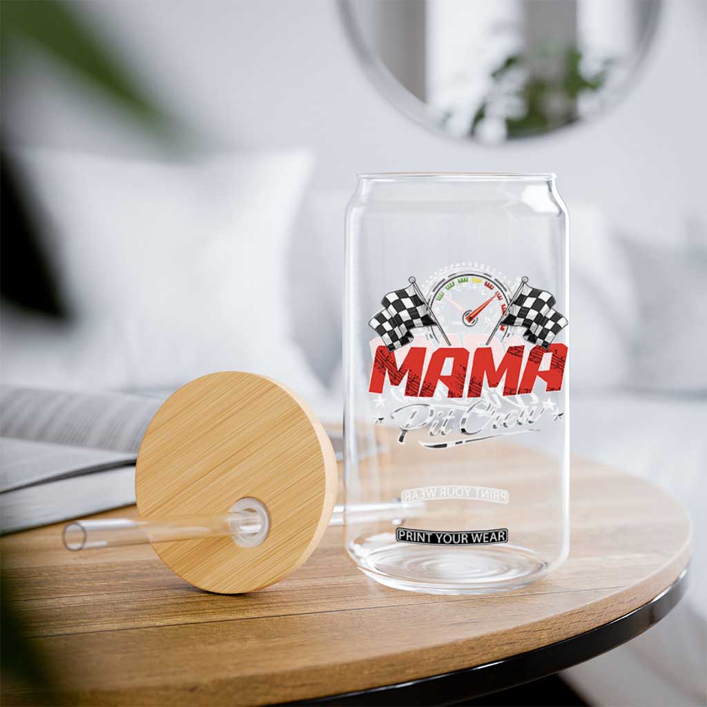 Mama Pit Crew Glass Can Racing Family Matching Mothers Day TS11 Print Your Wear