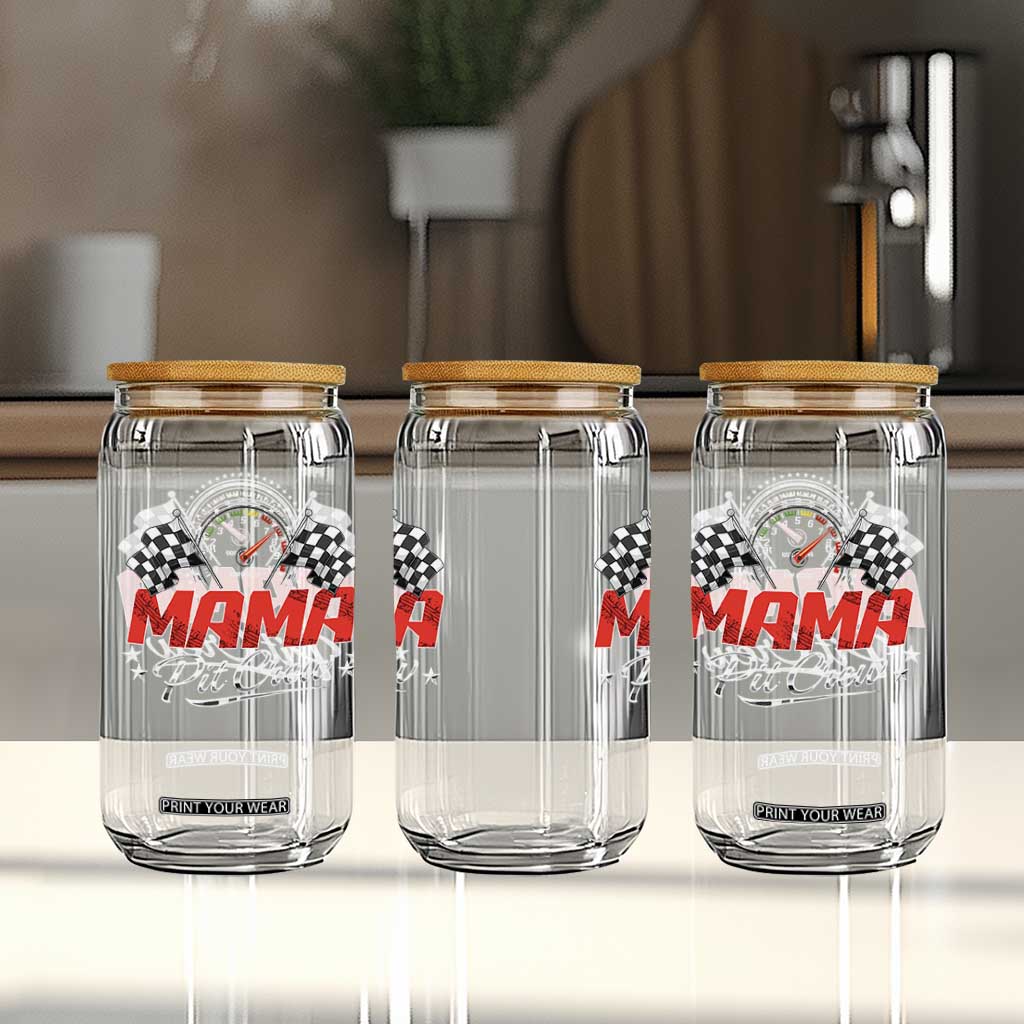 Mama Pit Crew Glass Can Racing Family Matching Mothers Day TS11 Print Your Wear