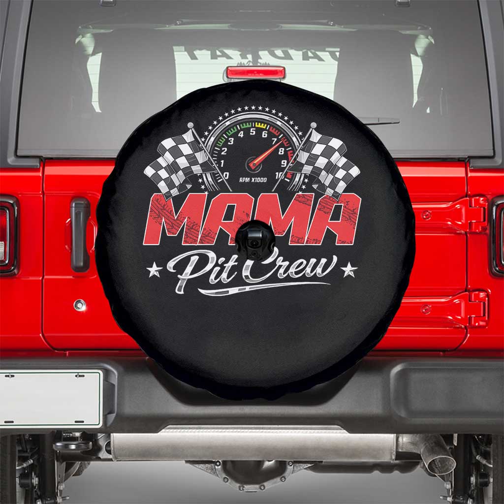 Mama Pit Crew Spare Tire Cover Racing Family Matching Mothers Day TS11 Black Print Your Wear