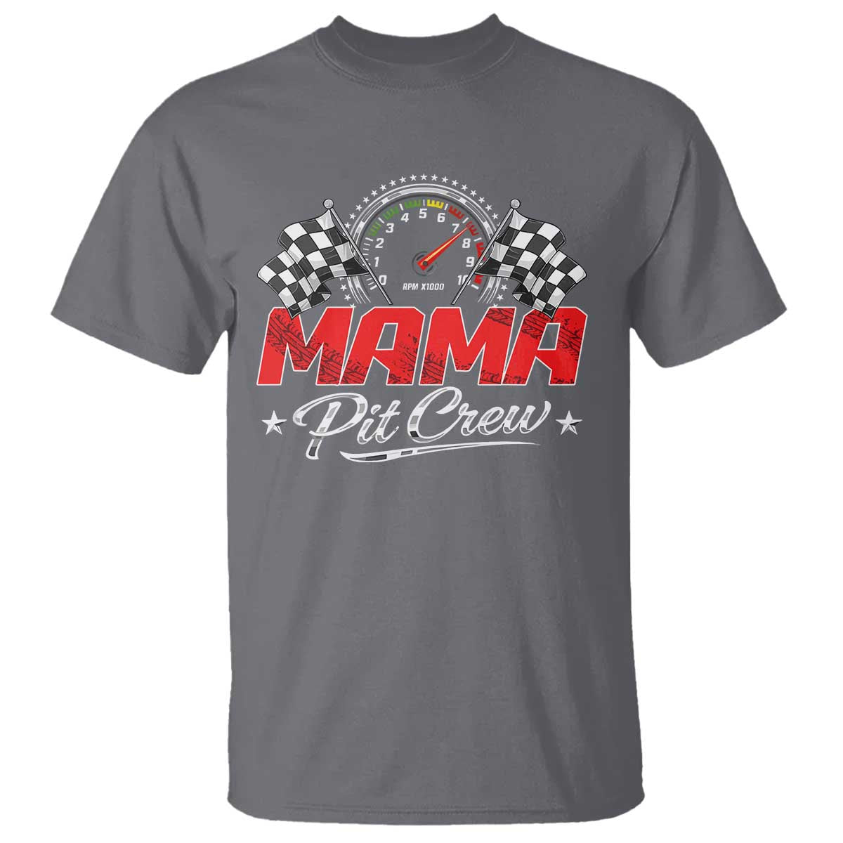 Mama Pit Crew T Shirt Racing Family Matching Mothers Day TS11 Charcoal Print Your Wear