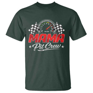 Mama Pit Crew T Shirt Racing Family Matching Mothers Day TS11 Dark Forest Green Print Your Wear