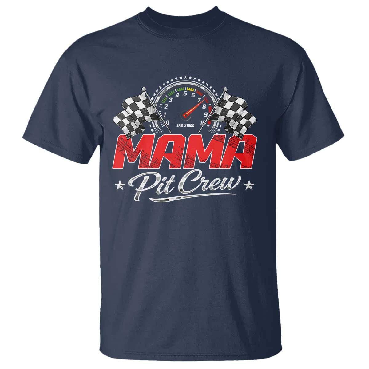 Mama Pit Crew T Shirt Racing Family Matching Mothers Day TS11 Navy Print Your Wear