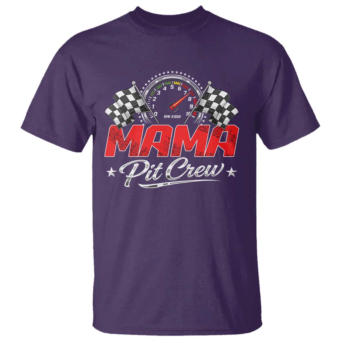 Mama Pit Crew T Shirt Racing Family Matching Mothers Day TS11 Purple Print Your Wear