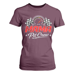 Mama Pit Crew T Shirt For Women Racing Family Matching Mothers Day TS11 Maroon Print Your Wear