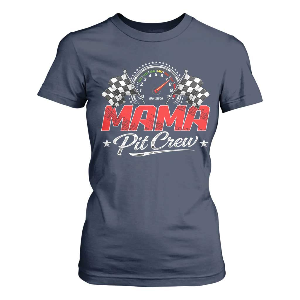 Mama Pit Crew T Shirt For Women Racing Family Matching Mothers Day TS11 Navy Print Your Wear