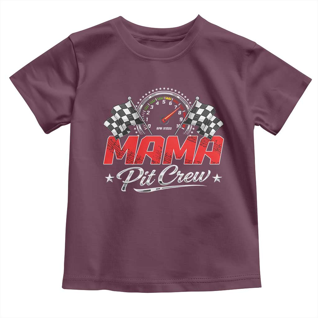 Mama Pit Crew Toddler T Shirt Racing Family Matching Mothers Day TS11 Maroon Print Your Wear