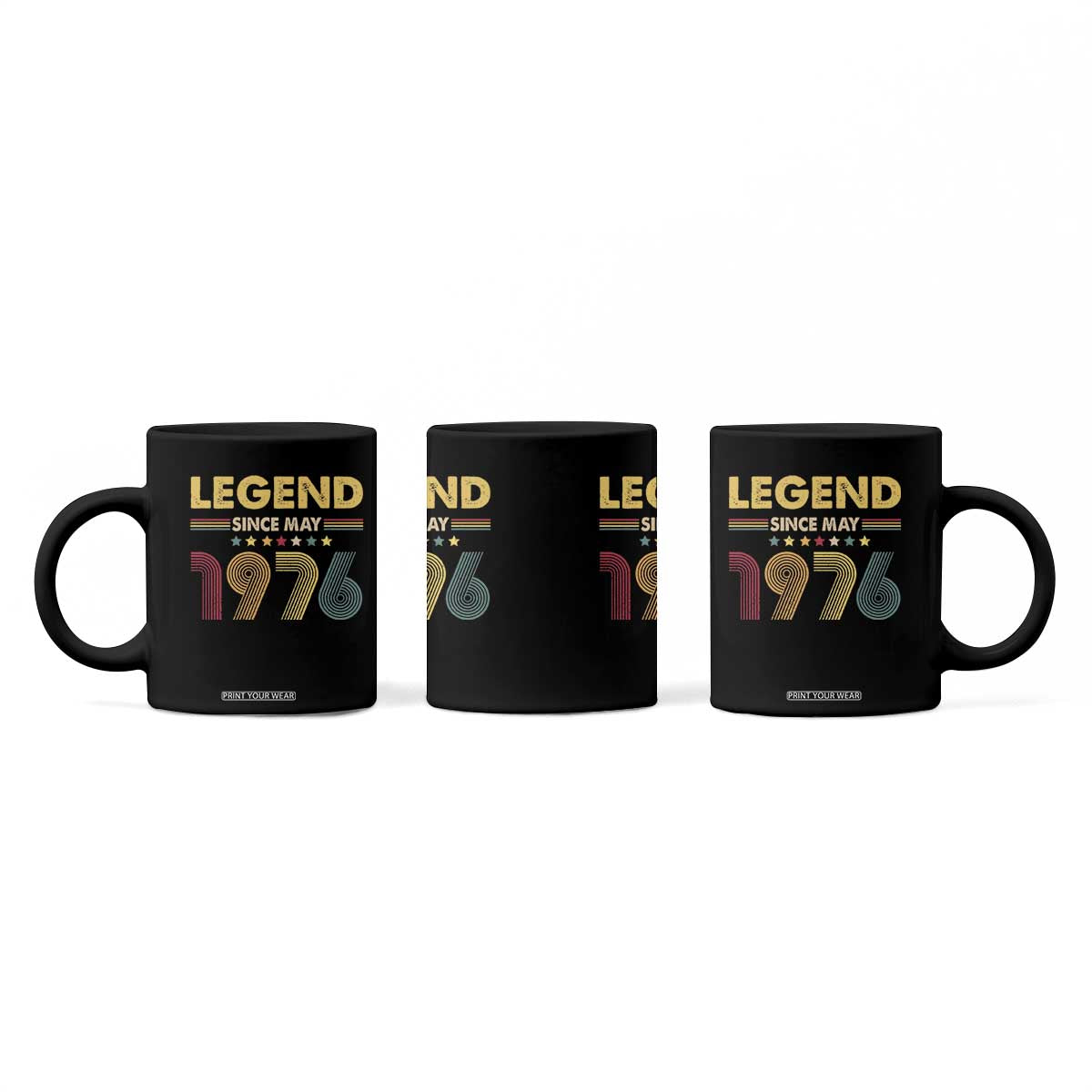 May 50th Birthday Coffee Mug Legends Since May 1976 Retro Bday TS11 Print Your Wear