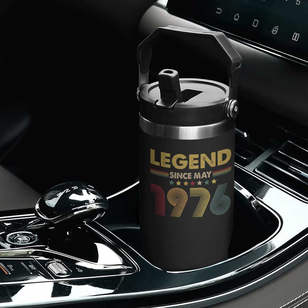 May 50th Birthday Flip Straw Tumbler Legends Since May 1976 Retro Bday TS11 Print Your Wear
