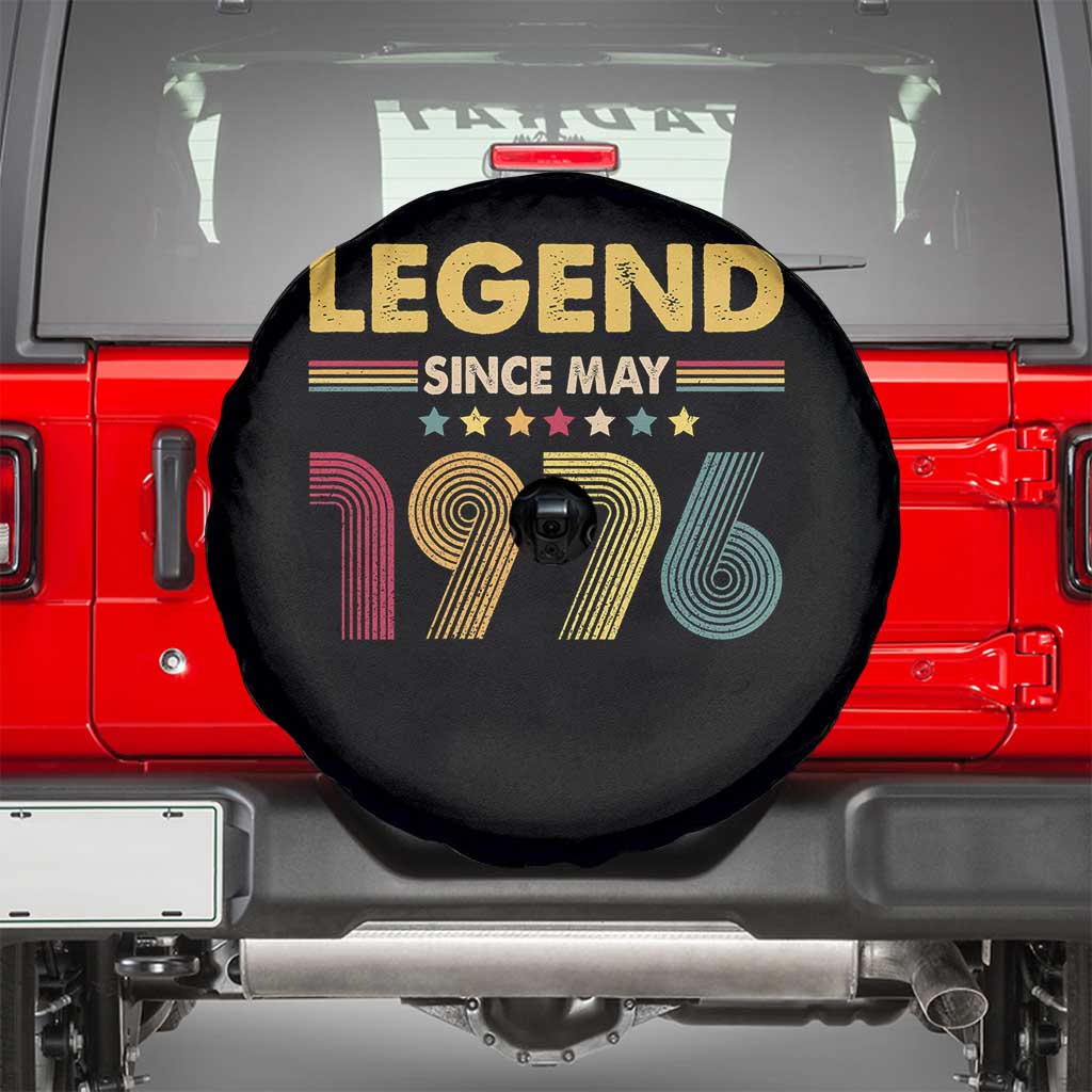 May 50th Birthday Spare Tire Cover Legends Since May 1976 Retro Bday TS11 Black Print Your Wear
