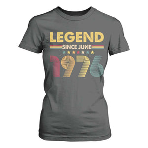 June 50th Birthday T Shirt For Women Legends Since June 1976 Retro Bday TS11 Dark Heather Print Your Wear