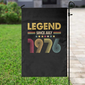 July 50th Birthday Garden Flag Legends Since July 1976 Retro Bday