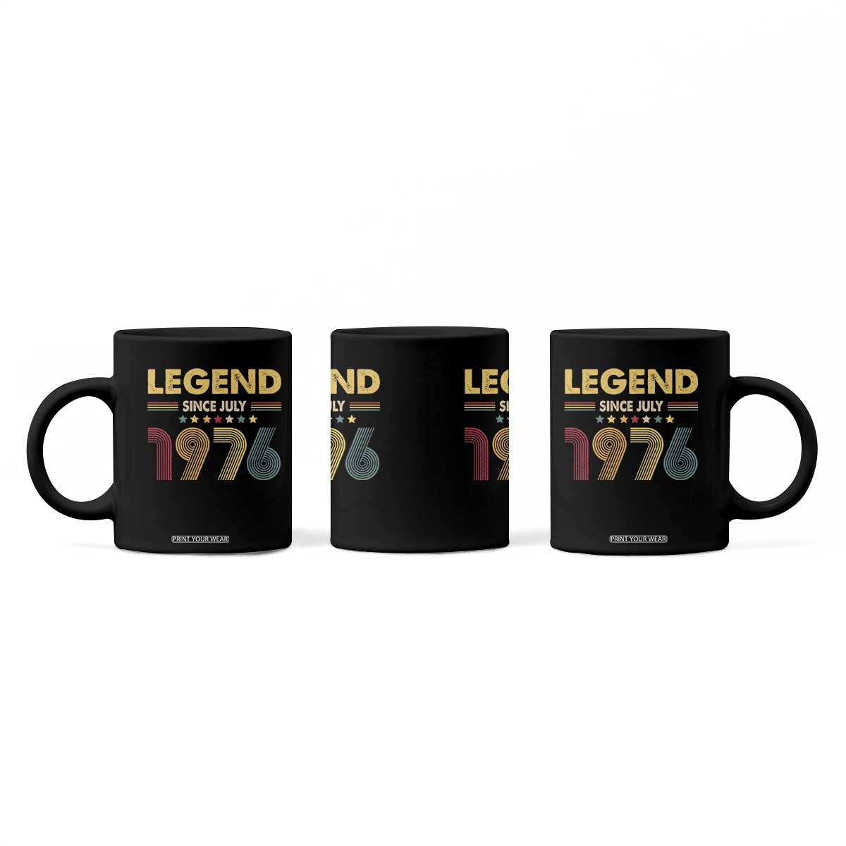 July 50th Birthday Coffee Mug Legends Since July 1976 Retro Bday