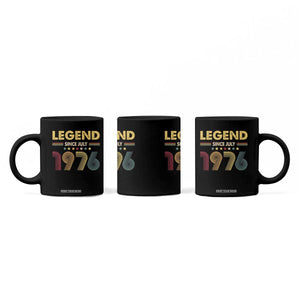 July 50th Birthday Coffee Mug Legends Since July 1976 Retro Bday
