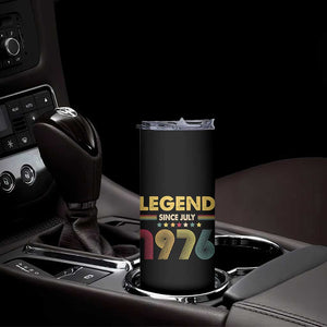 July 50th Birthday Skinny Tumbler Legends Since July 1976 Retro Bday