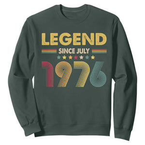 July 50th Birthday Sweatshirt Legends Since July 1976 Retro Bday