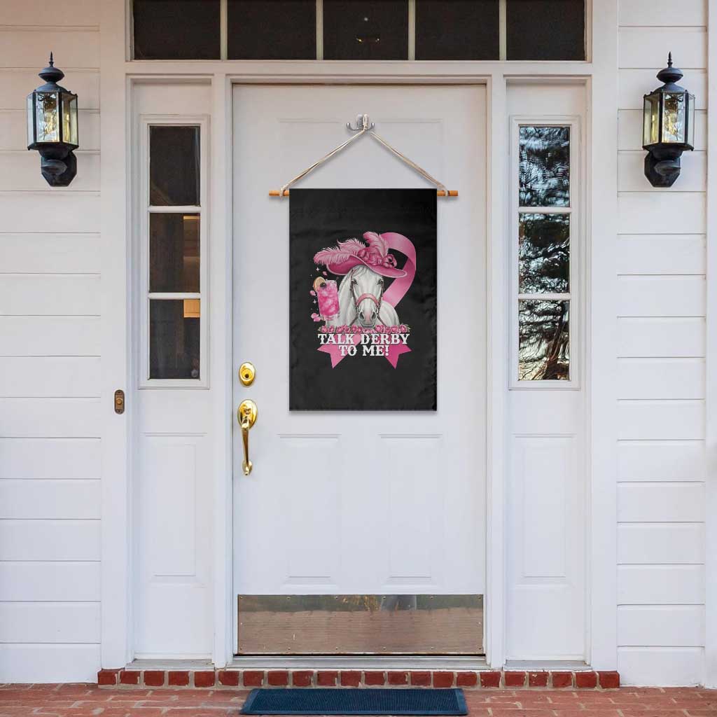 Talk Derby To Me Garden Flag Funny Horse Racing Oaks Derby Day Pink Ribbon TS11 Print Your Wear