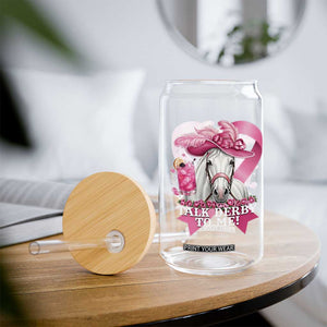 Talk Derby To Me Glass Can Funny Horse Racing Oaks Derby Day Pink Ribbon TS11 Print Your Wear