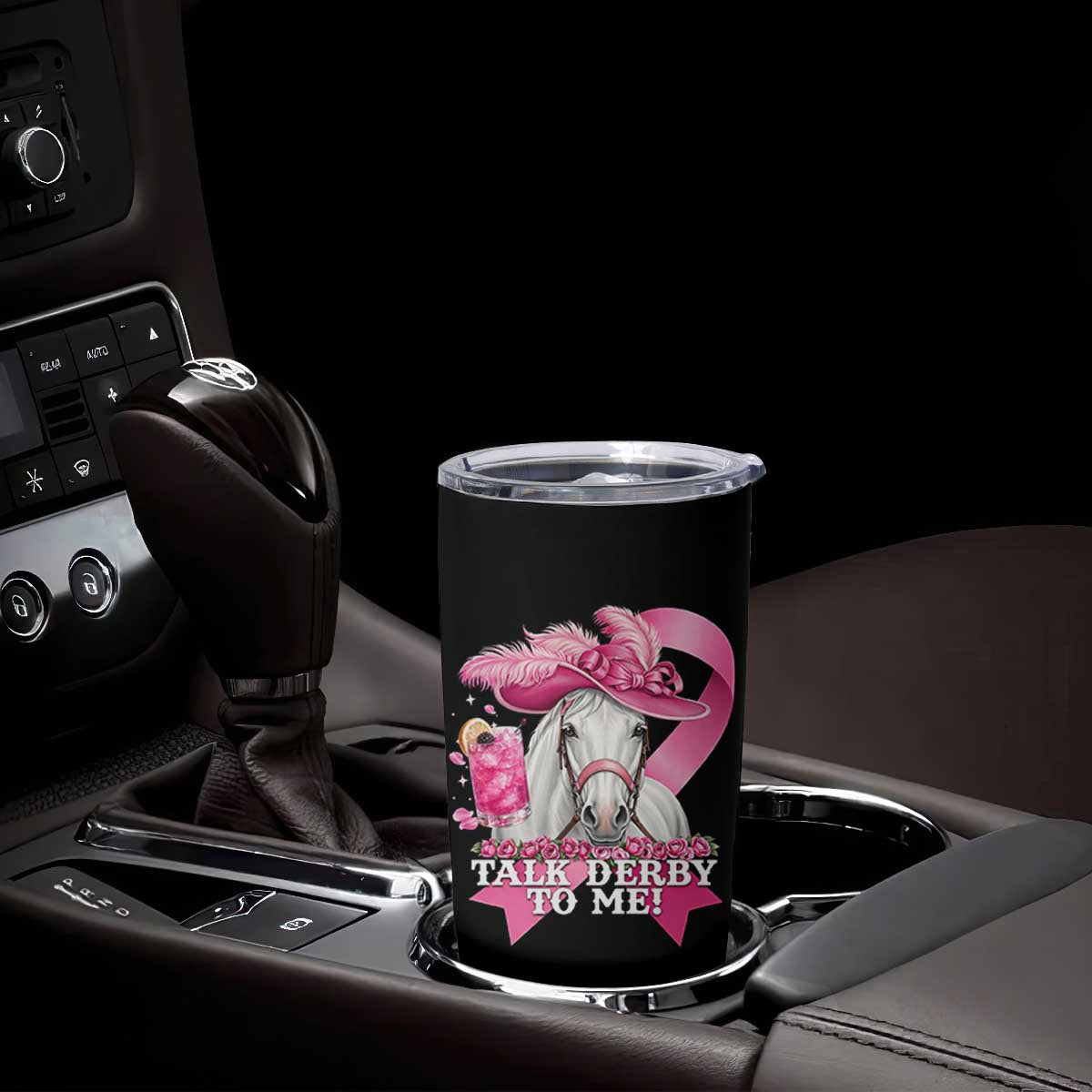 Talk Derby To Me Tumbler Cup Funny Horse Racing Oaks Derby Day Pink Ribbon TS11 Print Your Wear