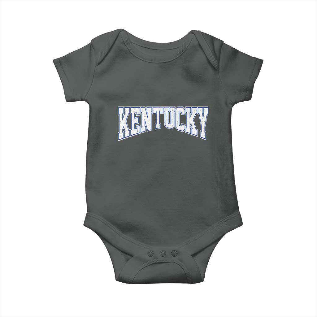 Kentucky Baby Onesie Vintage Sports Design Kentuckian KY State TS11 Dark Heather Print Your Wear