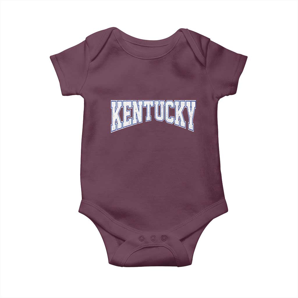 Kentucky Baby Onesie Vintage Sports Design Kentuckian KY State TS11 Maroon Print Your Wear