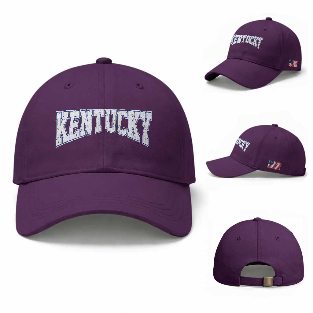 Kentucky Baseball Cap Vintage Sports Design Kentuckian KY State TS11 Baseball Cap Universal Fit Purple Print Your Wear