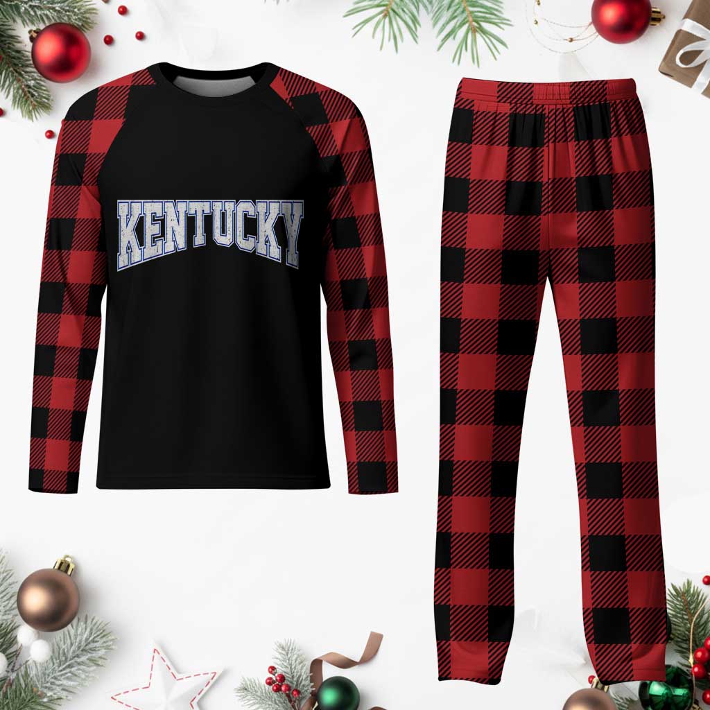 Kentucky Plaid Pajama Set Vintage Sports Design Kentuckian KY State TS11 Buffalo Plaid Print Your Wear