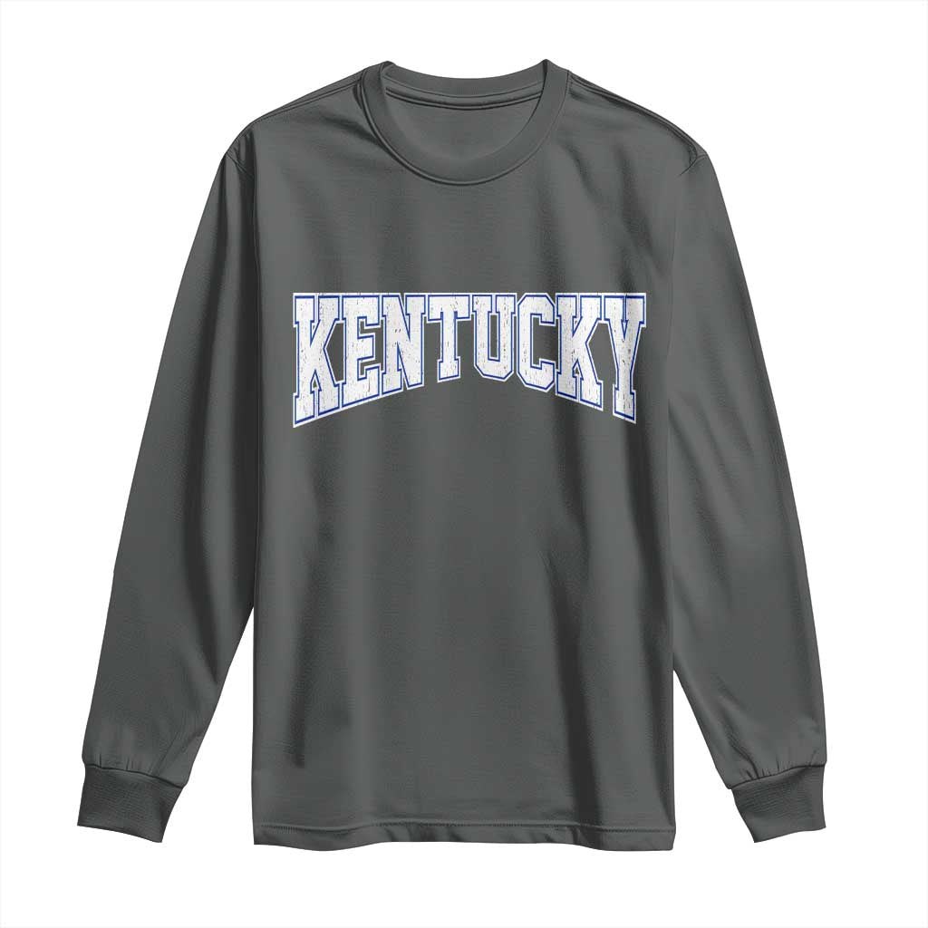Kentucky Long Sleeve Shirt Vintage Sports Design Kentuckian KY State TS11 Dark Heather Print Your Wear