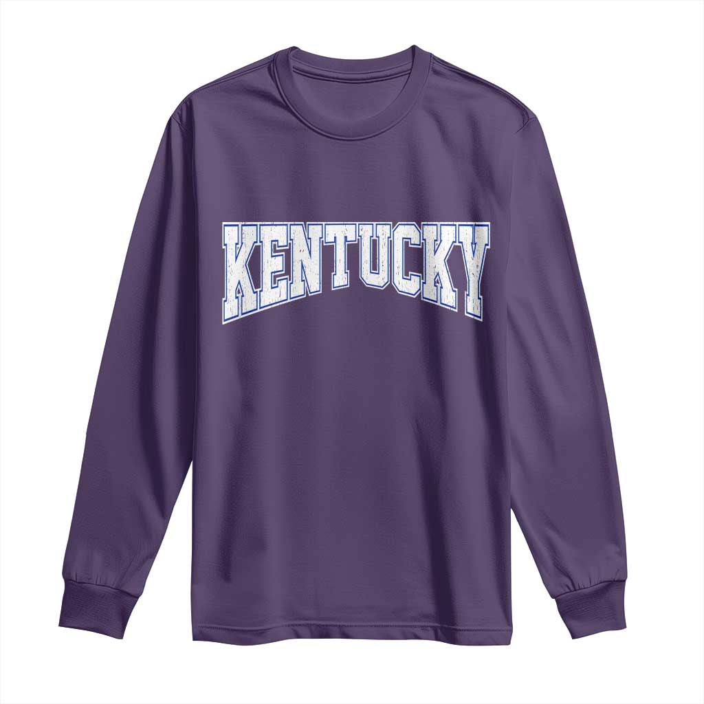 Kentucky Long Sleeve Shirt Vintage Sports Design Kentuckian KY State TS11 Purple Print Your Wear