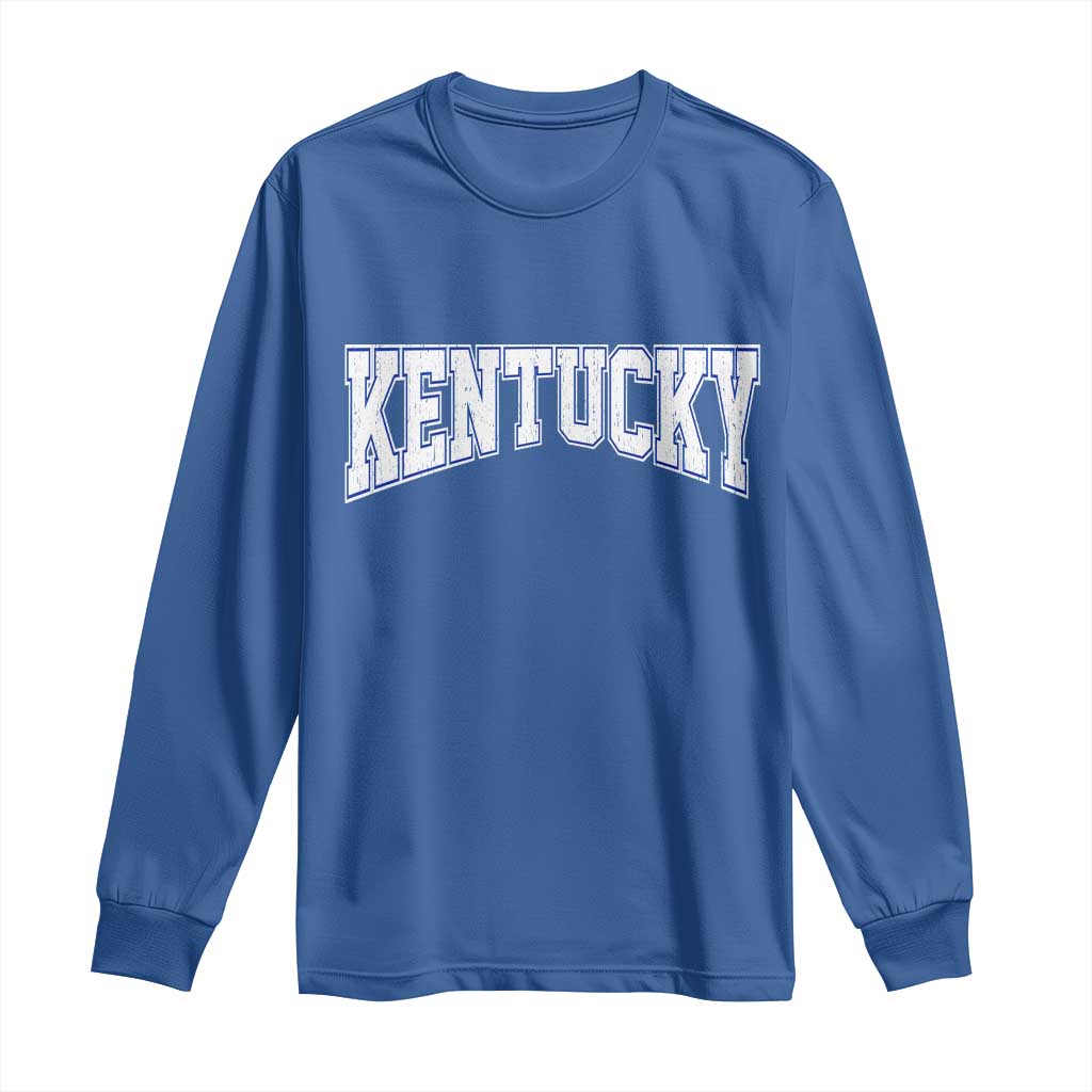 Kentucky Long Sleeve Shirt Vintage Sports Design Kentuckian KY State TS11 Royal Blue Print Your Wear