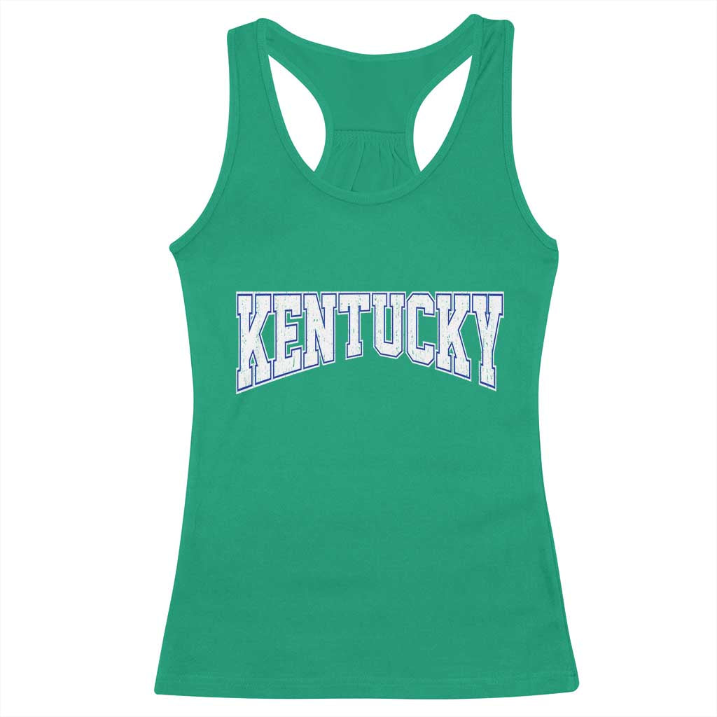 Kentucky Racerback Tank Top Vintage Sports Design Kentuckian KY State TS11 Irish Green Print Your Wear