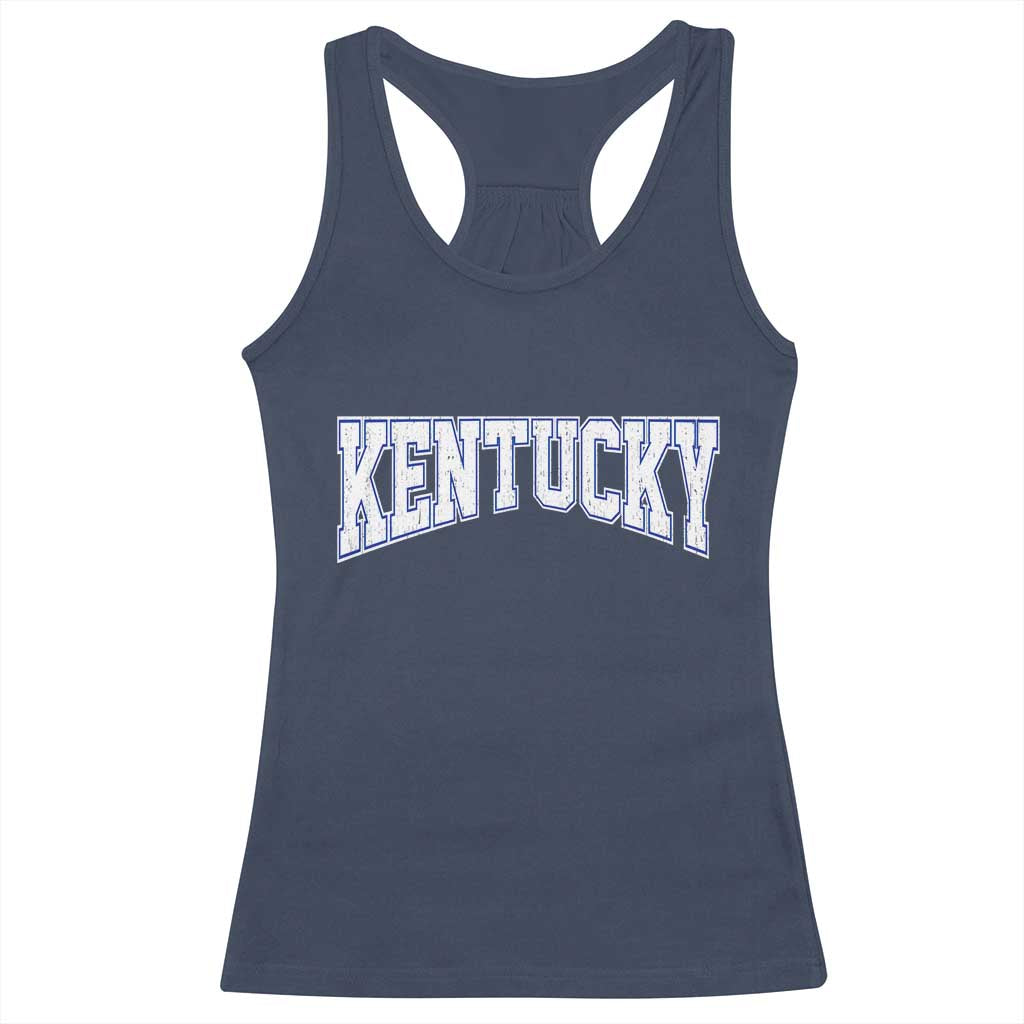 Kentucky Racerback Tank Top Vintage Sports Design Kentuckian KY State TS11 Navy Print Your Wear