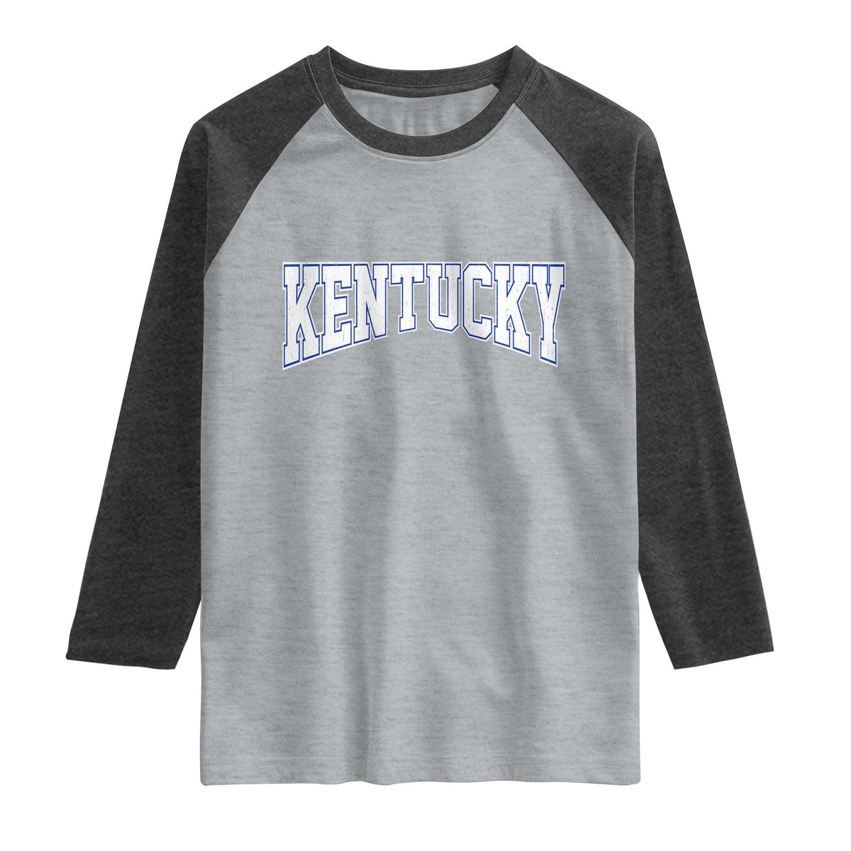 Kentucky Raglan Shirt Vintage Sports Design Kentuckian KY State TS11 Heather Gray Heather Charcoal Print Your Wear