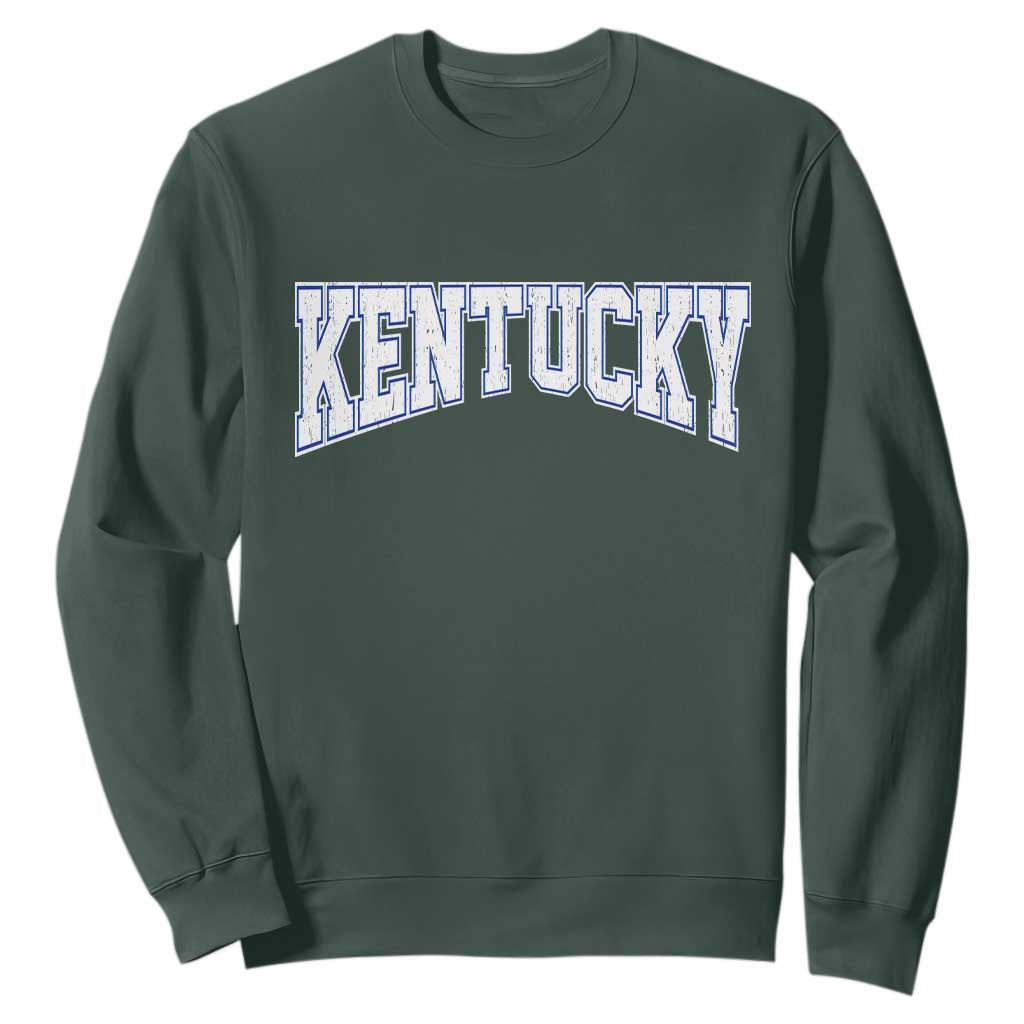 Kentucky Sweatshirt Vintage Sports Design Kentuckian KY State TS11 Dark Forest Green Print Your Wear