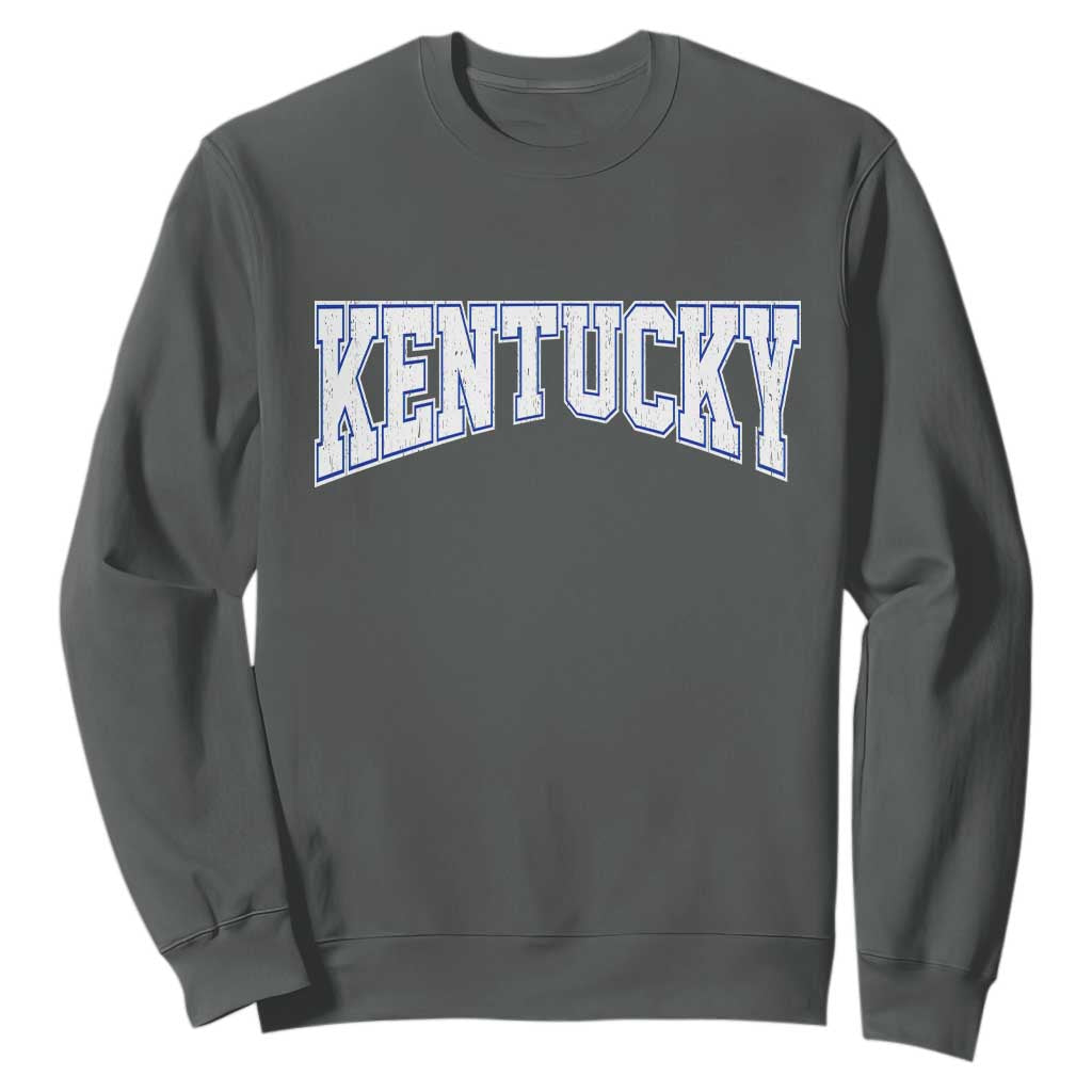 Kentucky Sweatshirt Vintage Sports Design Kentuckian KY State TS11 Dark Heather Print Your Wear